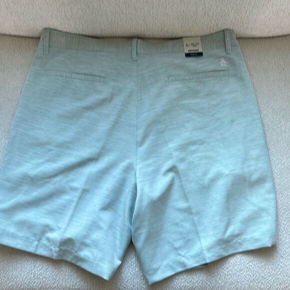 Penguin  GOLF SHORT,size 38, NWT Color Light Green/Blue (see photos) - Picture 2 of 9